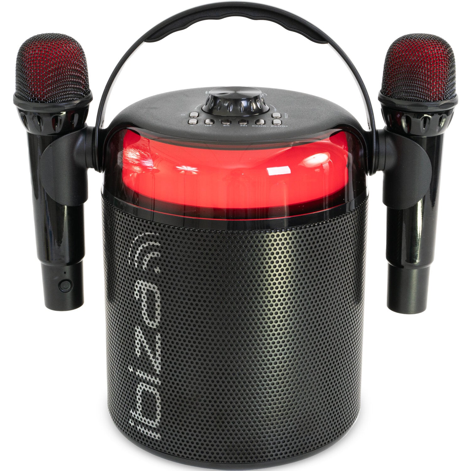 Ibiza Karaoke System w. Bluetooth and 2 Microphones (Black)