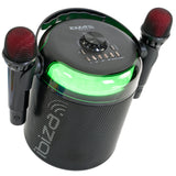 Ibiza Karaoke System w. Bluetooth and 2 Microphones (Black)