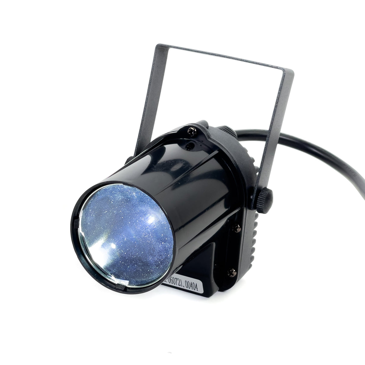 Battery-operated disco ball with LED (20 cm) & pinspot