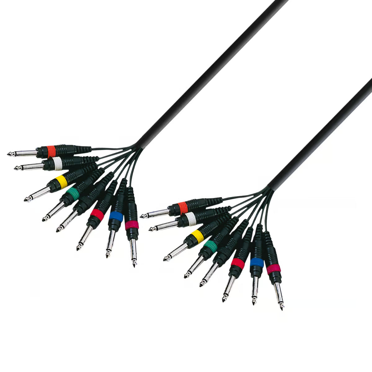 Multi Cables 8 x 6.3 mm mono jack to 8 x 6.3 mm mono jack (5m)