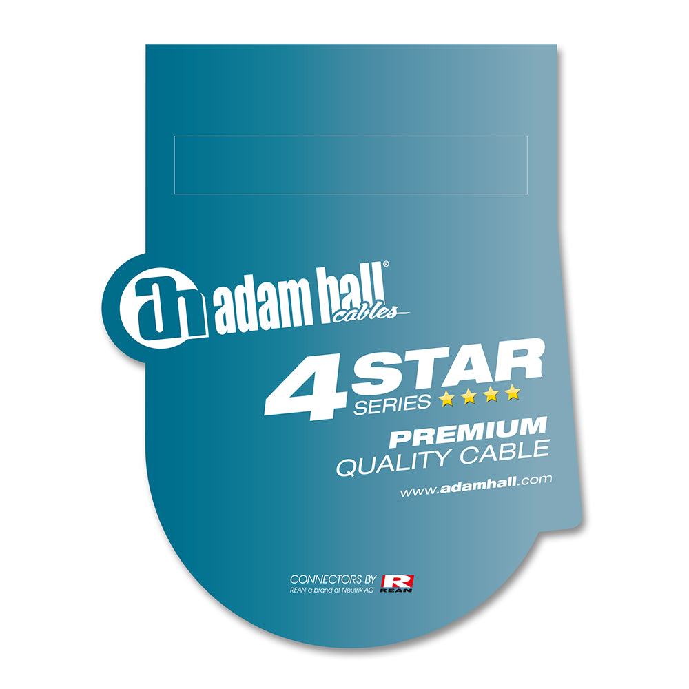 Adam Hall Cables 4 Star Serie - Instrument Cable REAN 6.3 mm Jack mono to 6.3 mm Jack mono 3 m