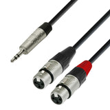Adapter Cable 3.5 mm MiniJack stereo to 2 x XLR female (1,8m)