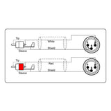 Adapter Cable 2 x XLR Male to 2 x RCA Phono Male
