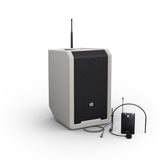 LD Systems ANNY® 8 BPH B6 G - Portable battery-powered Bluetooth® PA speaker with mixer and 1x headset microphone (incl. bodypack), Urban Grey