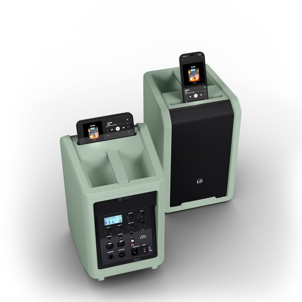 LD Systems ANNY® 8 GN - Portable battery-powered Bluetooth® PA speaker with mixer, Adventure Green