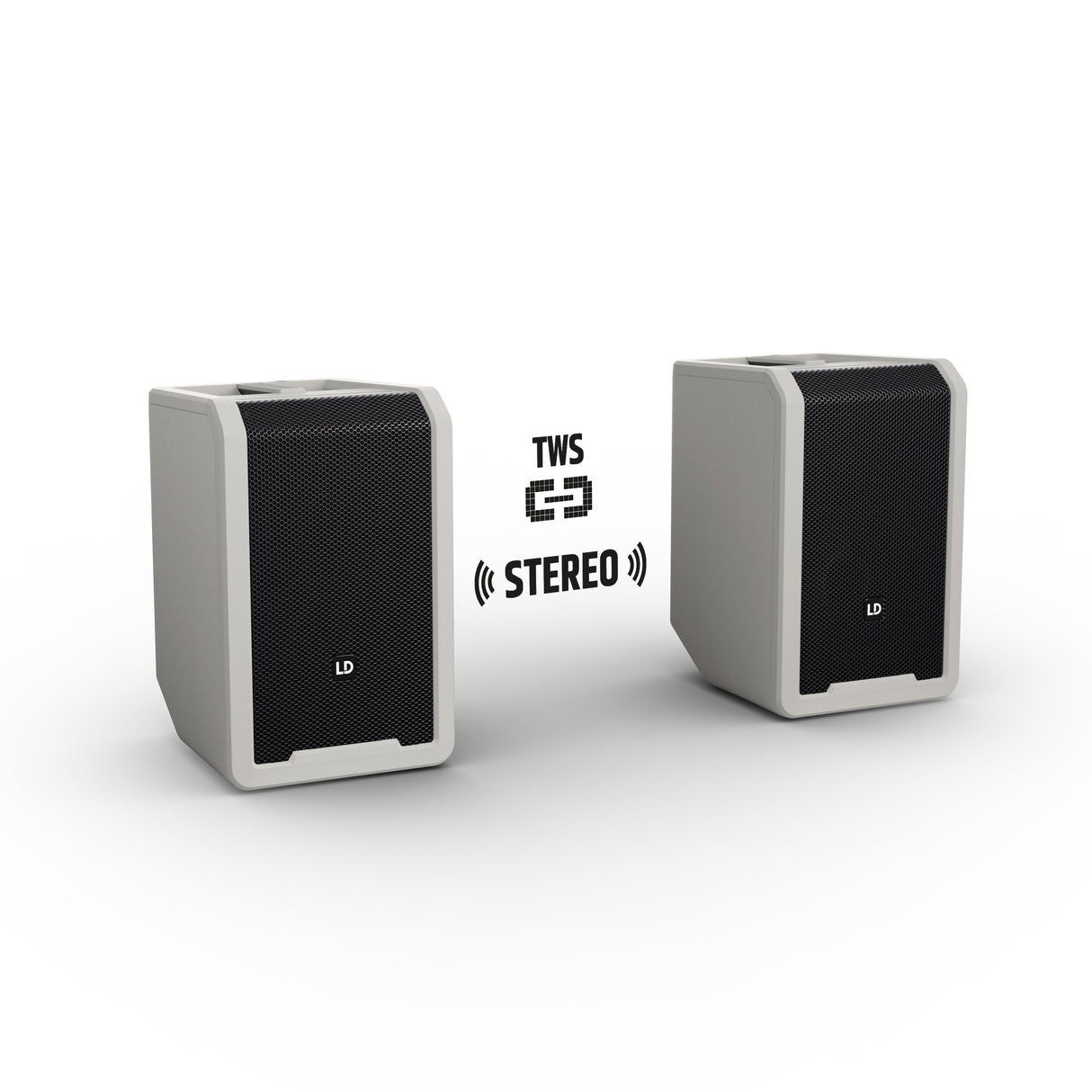 LD Systems ANNY® 8 HHD B5 G - Portable battery-powered Bluetooth® PA speaker with mixer and 1x wireless handheld microphone, Urban Grey