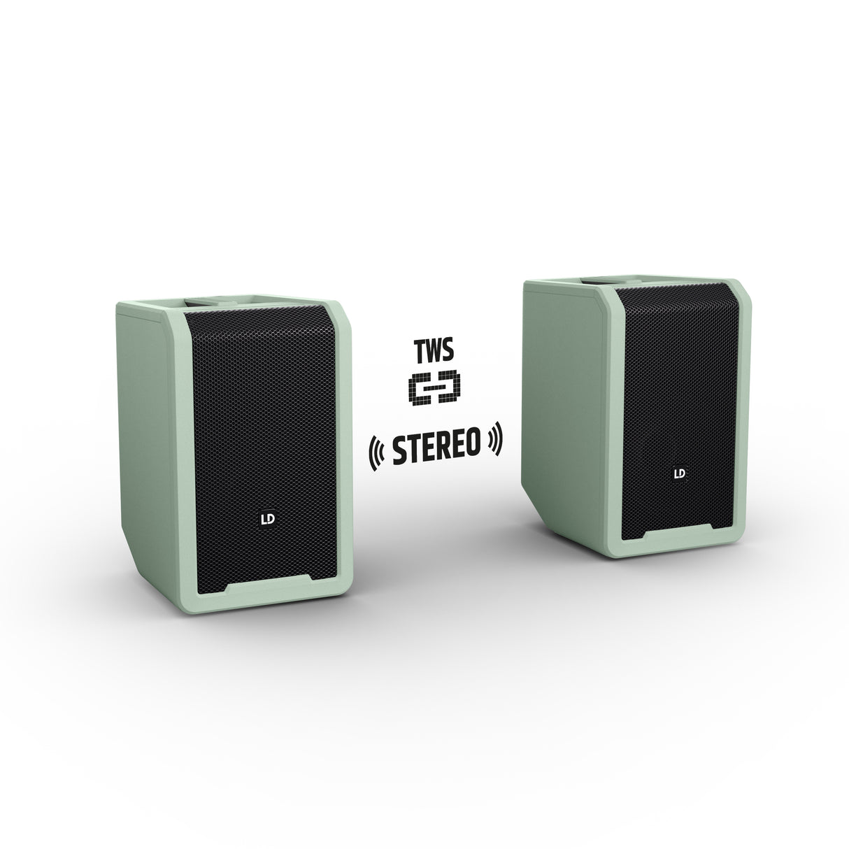 LD Systems ANNY® 8 HHD B6 GN - Portable battery-powered Bluetooth® PA speaker with mixer and 1x wireless handheld microphone, Adventure Green
