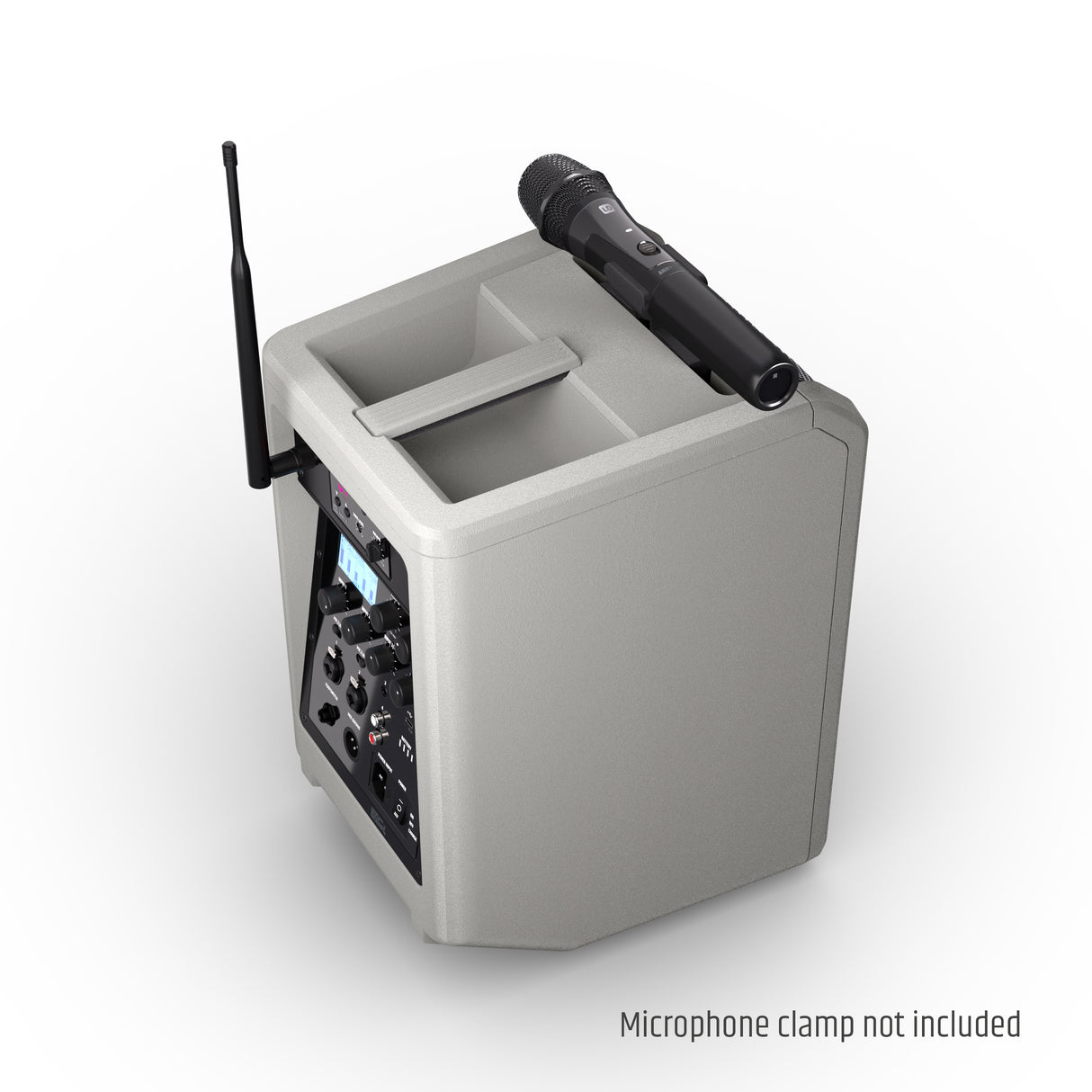 LD Systems ANNY® 8 HHD B6 G - Portable battery-powered Bluetooth® PA speaker with mixer and 1x wireless handheld microphone, Urban Grey