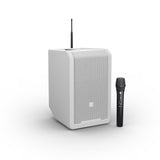 LD Systems ANNY® 8 HHD B8 W - Portable battery-powered Bluetooth® PA speaker with mixer and 1x wireless handheld microphone, pure white