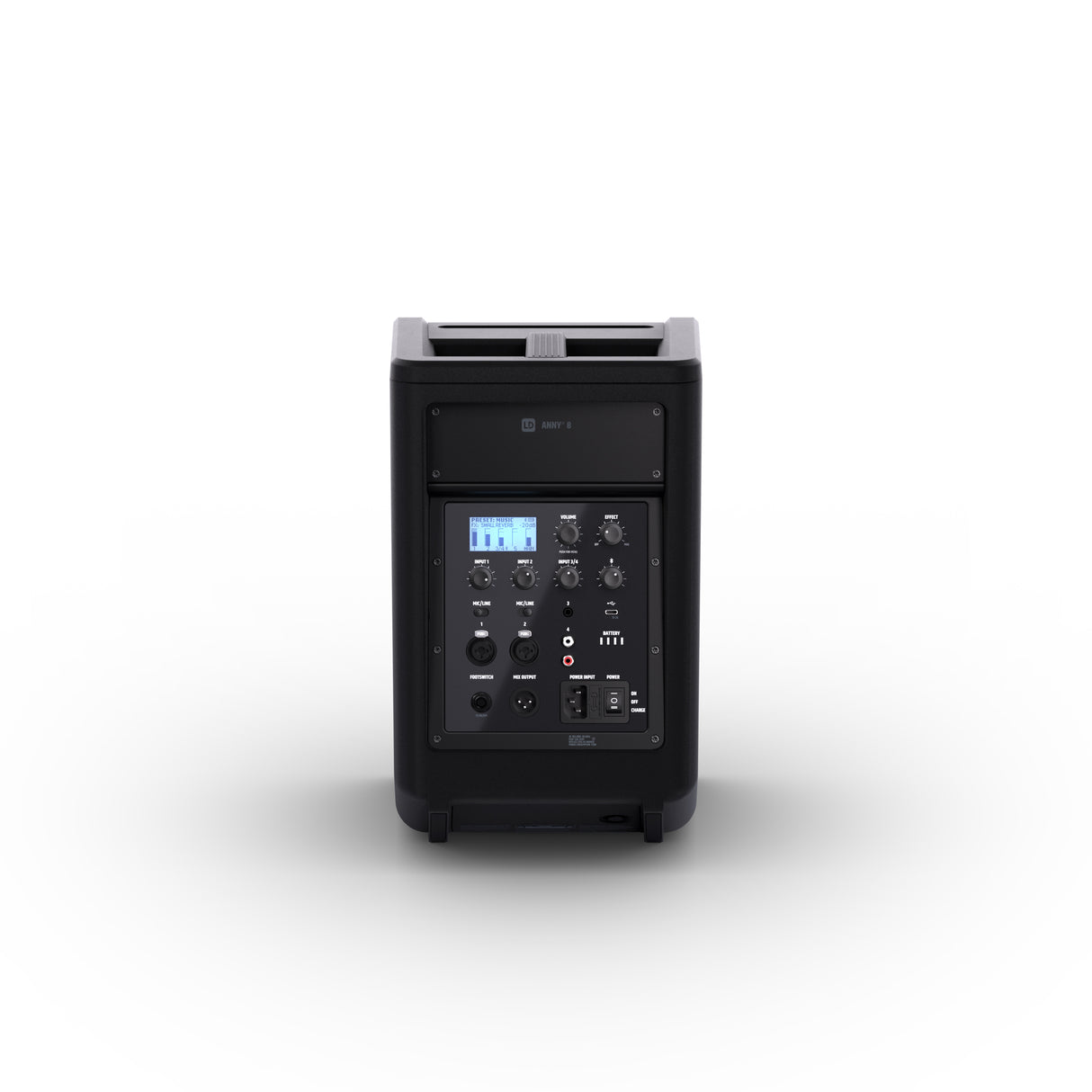 LD Systems ANNY® 8 - Portable battery-powered Bluetooth® PA speaker with mixer, Stage Black