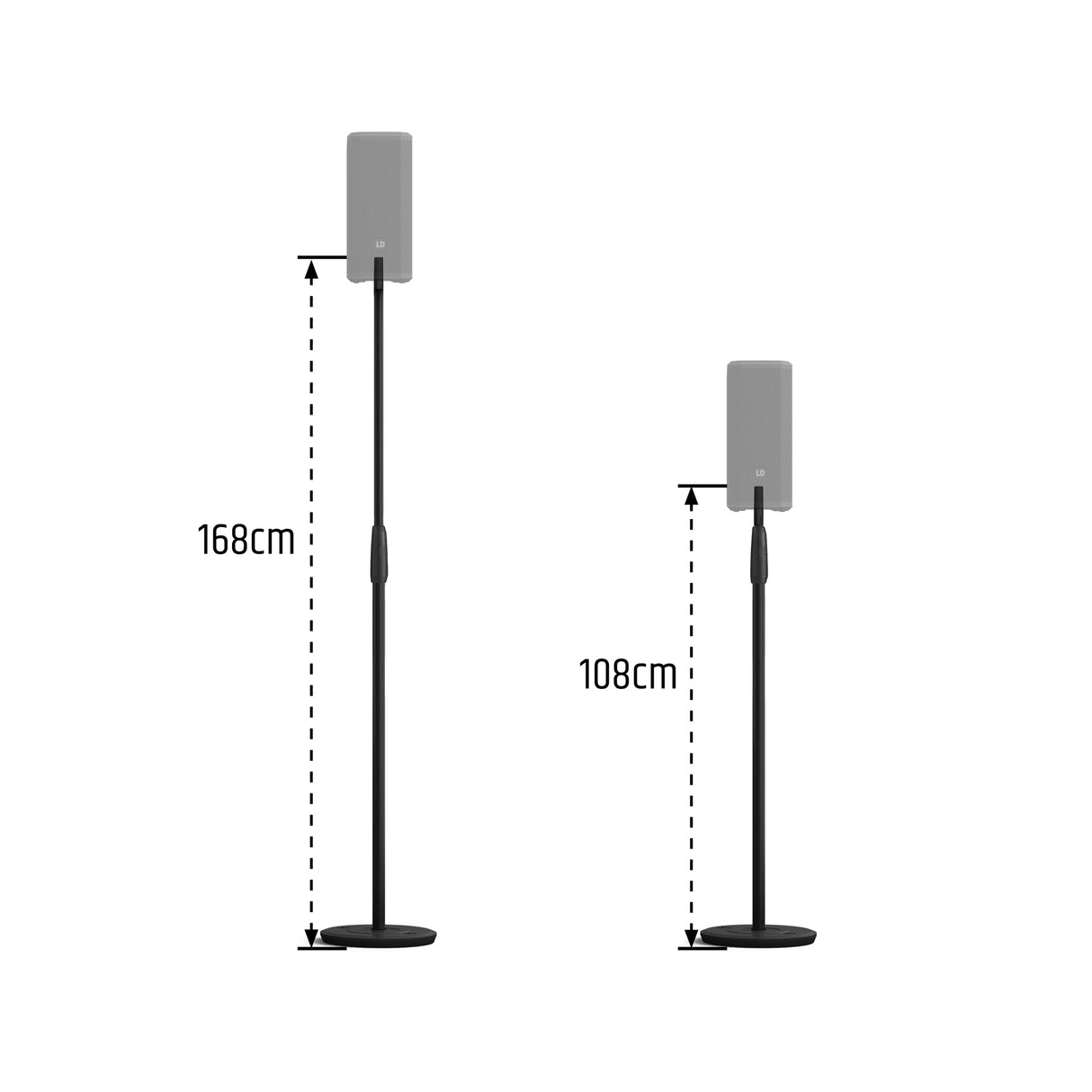 LD Systems DAVE 10 G4X STAND - Speaker stand with round base for DAVE 10 G4X