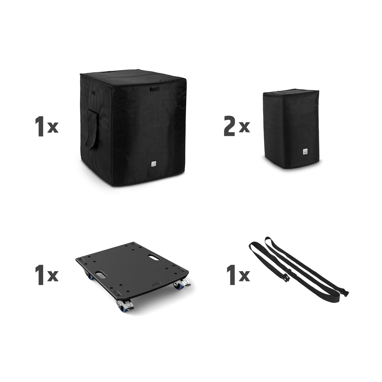 LD Systems DAVE 15 G4X BAG SET - Transport set with wheel board and protective cover for DAVE 15 G4X