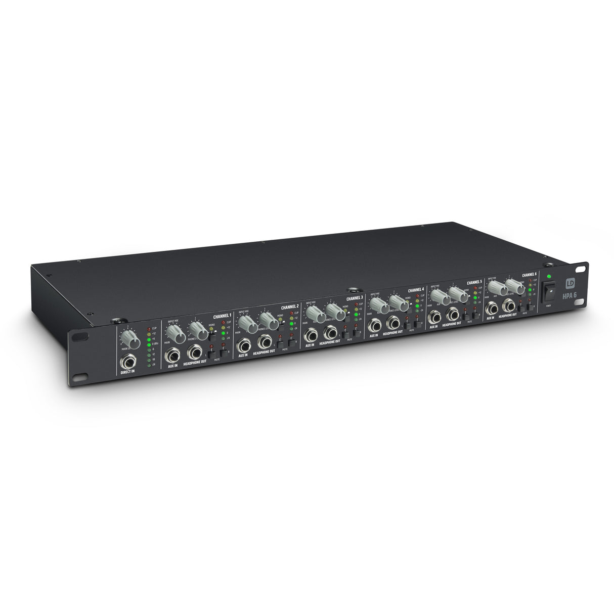 LD Systems HPA 6 - 19" 6-channel headphone amplifier