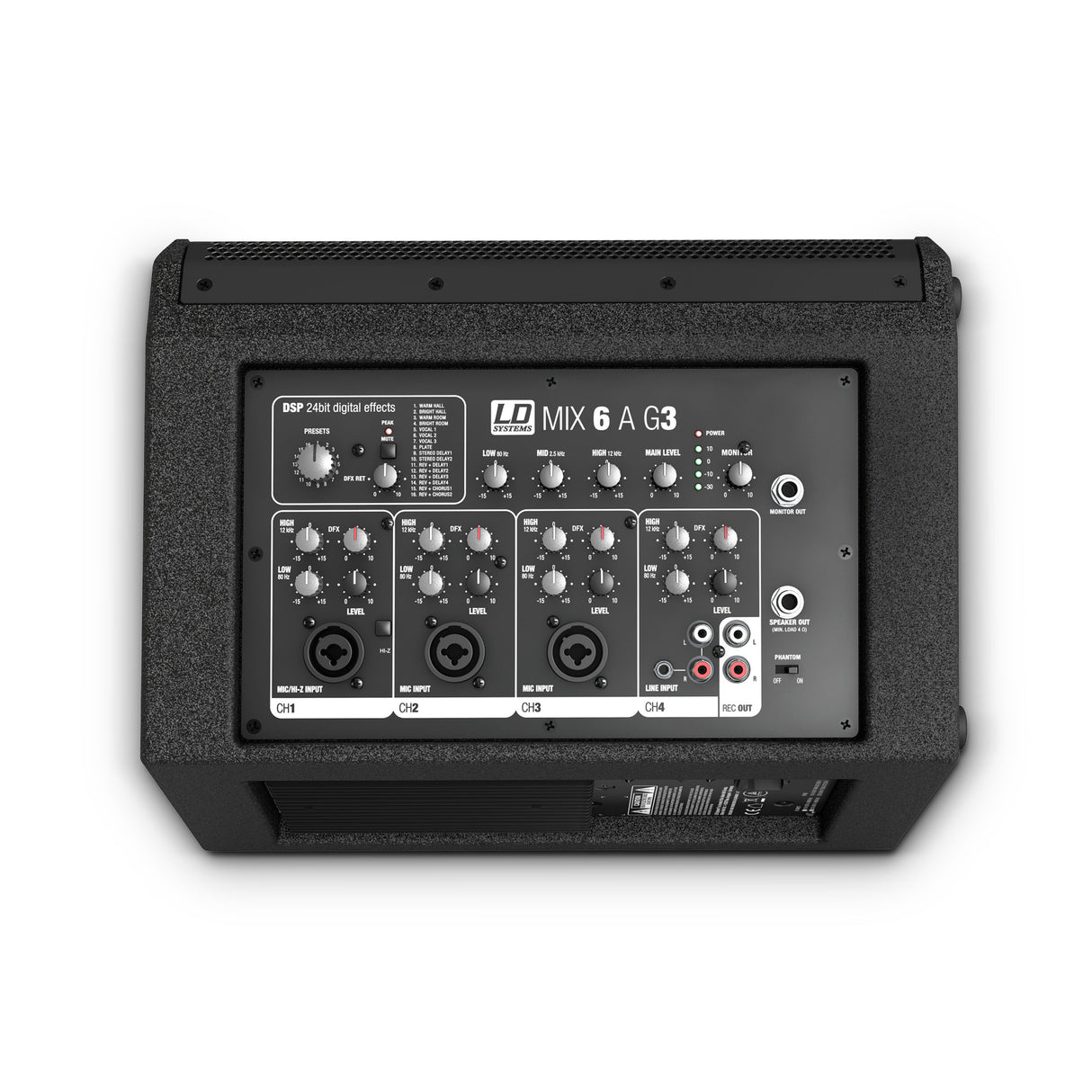 LD Systems MIX 6 A G3 - Active 2-way speaker with integrated 4-channel mixer