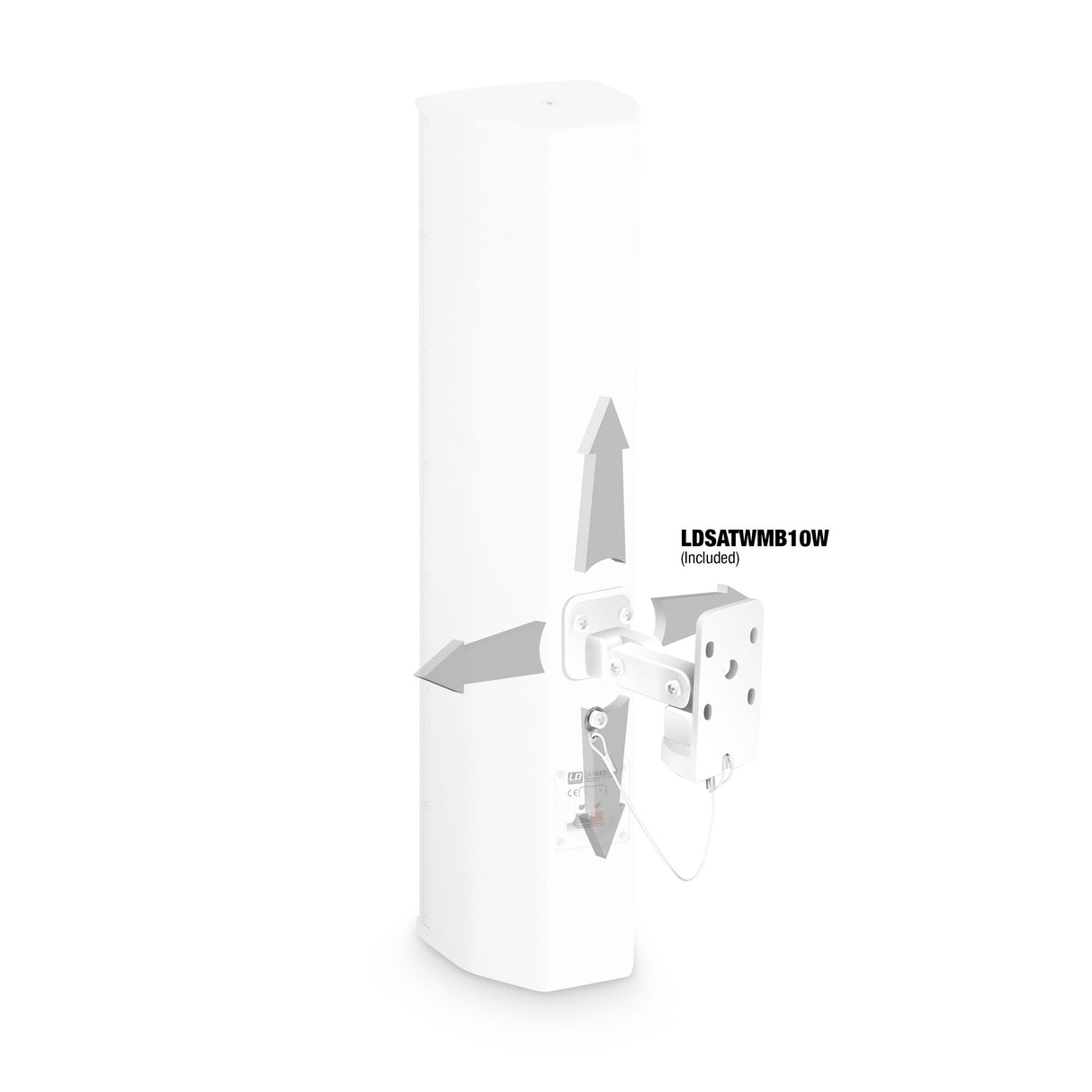 LD Systems SAT 442 G2 W - 4 x 4" passive installation speaker, white