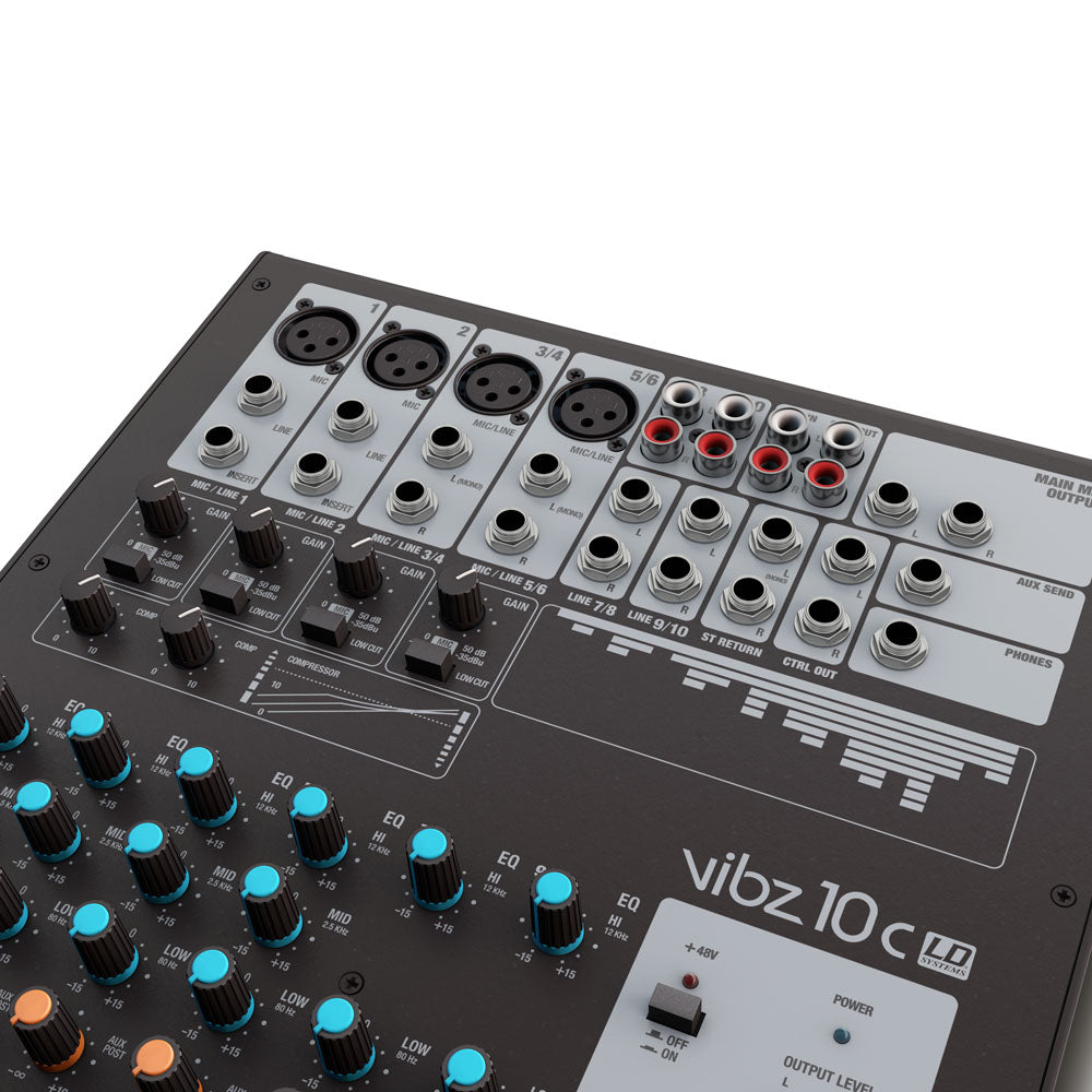LD Systems VIBZ 10 C – 10-channel mixing console with compressor