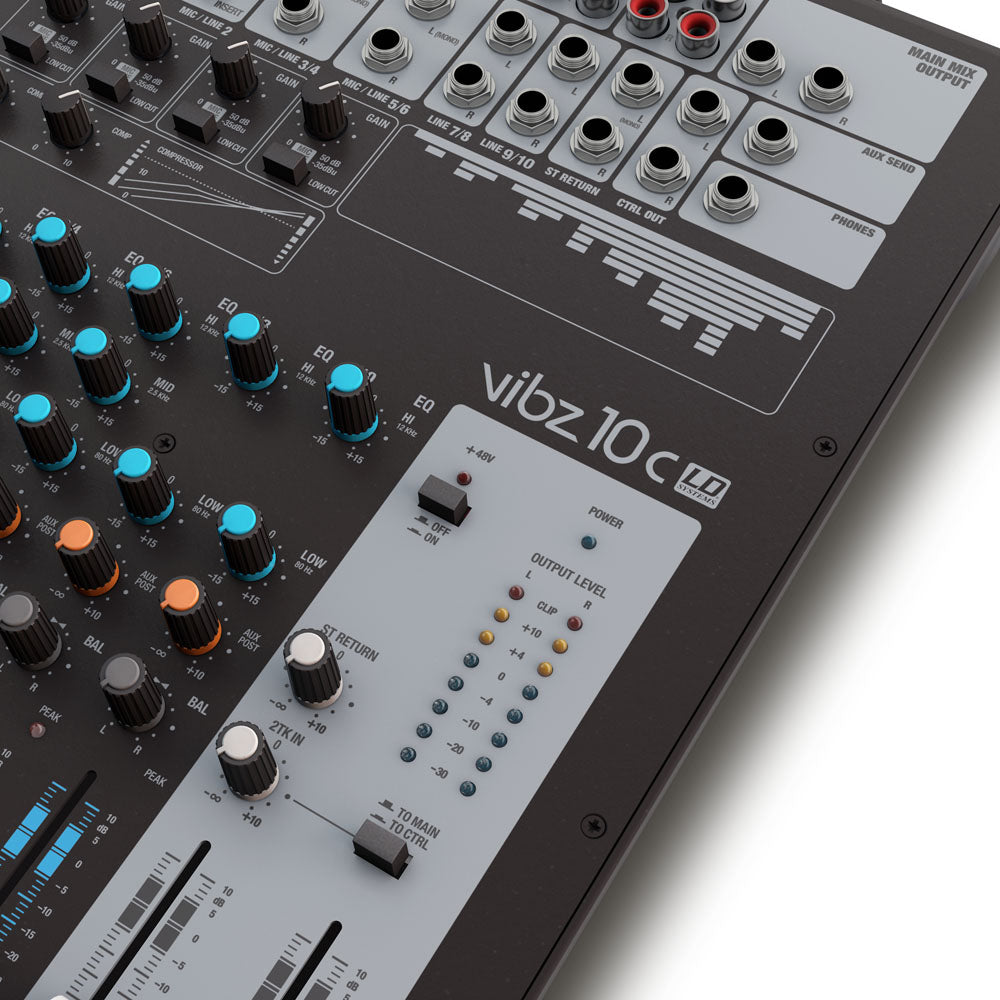 LD Systems VIBZ 10 C – 10-channel mixing console with compressor