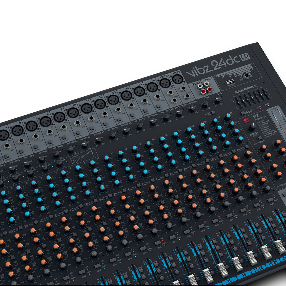 LD Systems VIBZ 24 DC - 24-channel mixing console with DFX and compressor