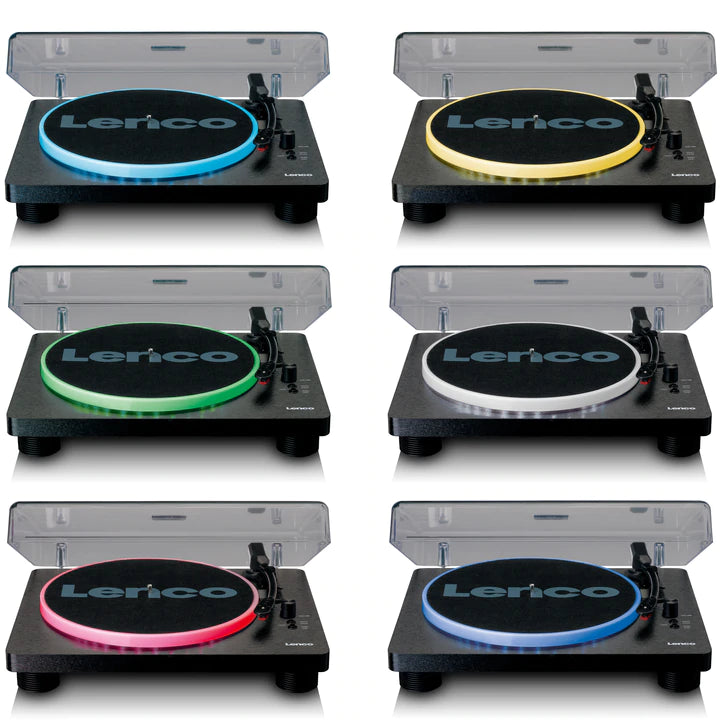 Lenco LS-50 LED Turntable Bundle (Black)