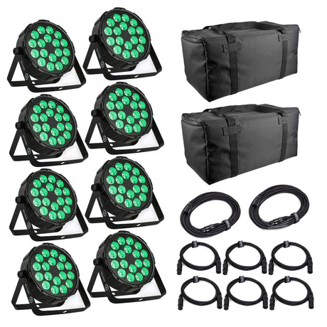 Light4Me Hexo PAR 18x12W RGBWA-UV LED PAR Spotlight