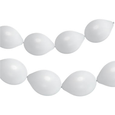 Link Balloons for Garlands Coconut White Matt. (33cm - 8 pcs)