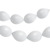 Link Balloons for Garlands Coconut White Matt. (33cm - 8 pcs)