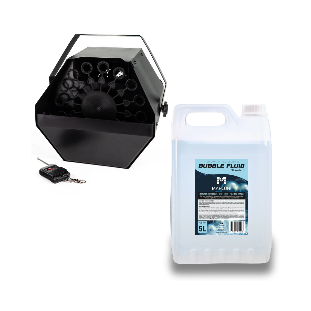 Marconi Bubble Machine (Black) + Bubble Liquid