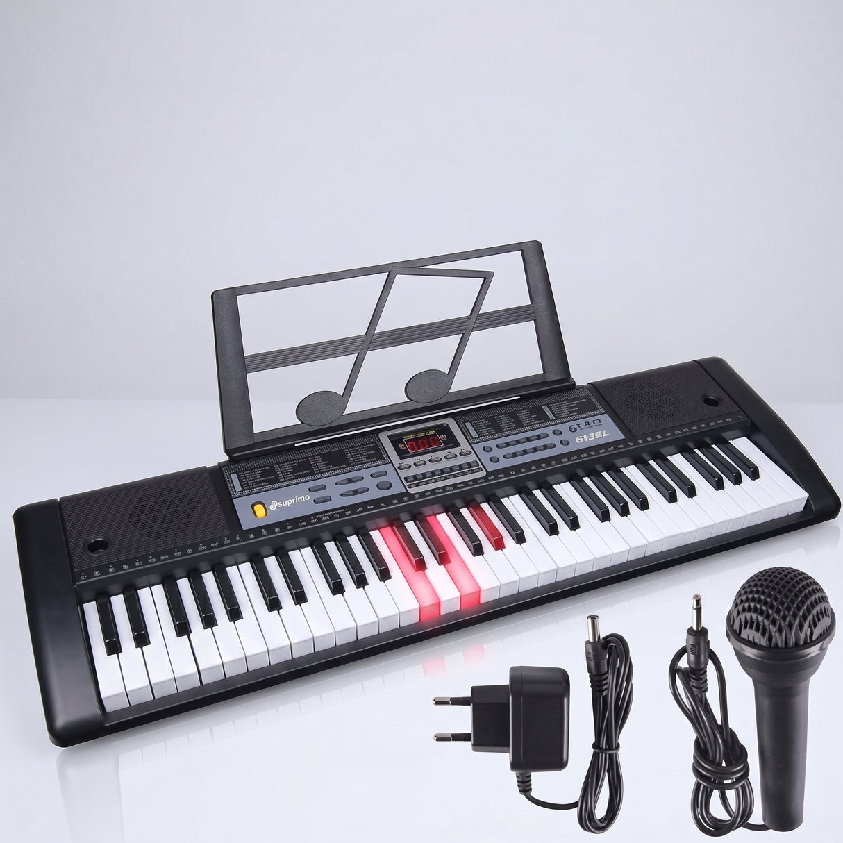 Børnekeyboard med 61 tangenter
