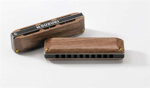 Suzuki Manji M-20W wood blues Harmonicas - F