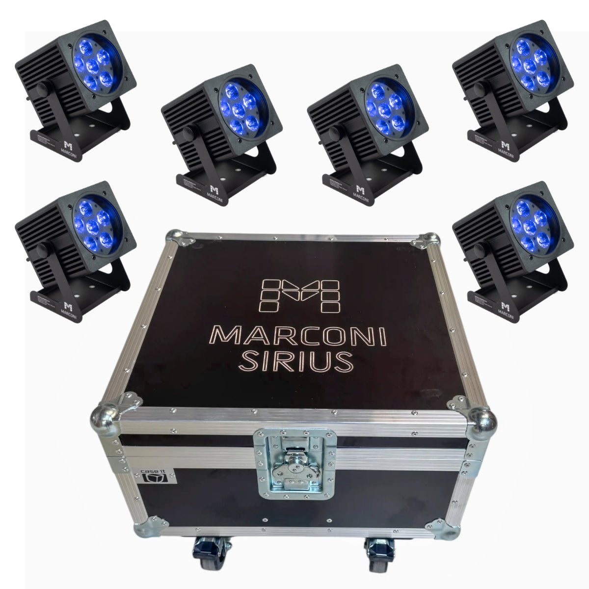 Marconi SIRIUS 6x18W RGBWA+UV IP65 Battery Light