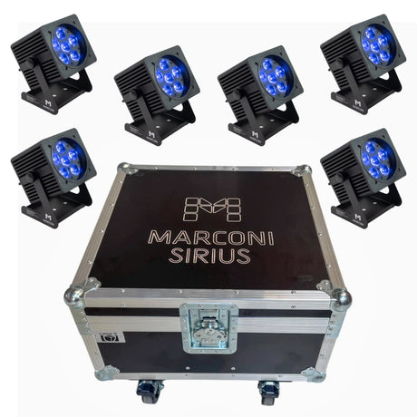 Marconi SIRIUS 6x18W RGBWA+UV IP65 Battery Light