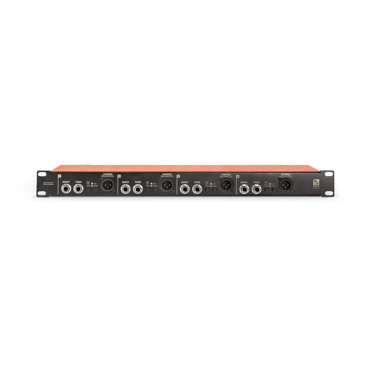 Palmer BRIDGE 4P - 19" DI box, 4 channels, passive