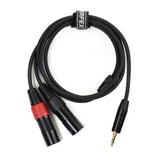 Perfex 2x XLR male to 3.5mm mini-jack cable (1.3m)