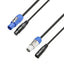 Powercon & XLR combi cable (5 Meter - DMX)