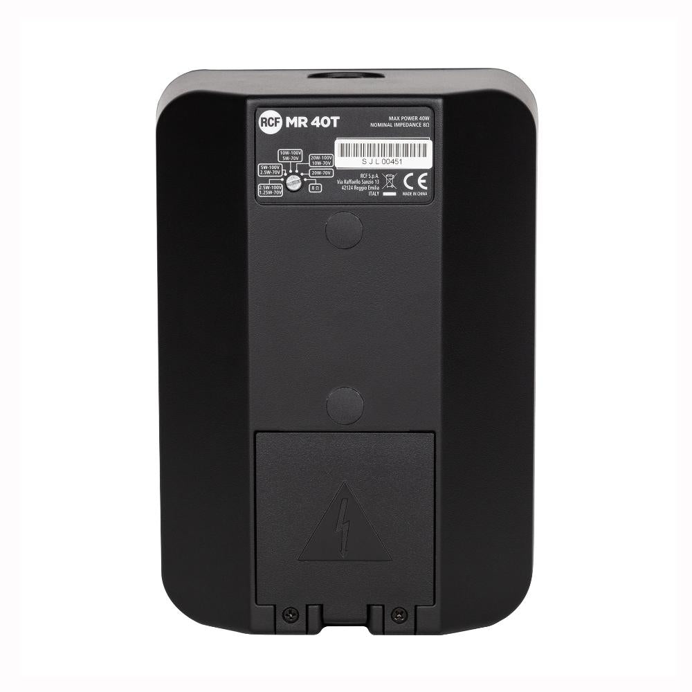 RCF væghøjttaler 2-vejs 4" sæt (2 styk) 40W 100 V IP55, Sort
