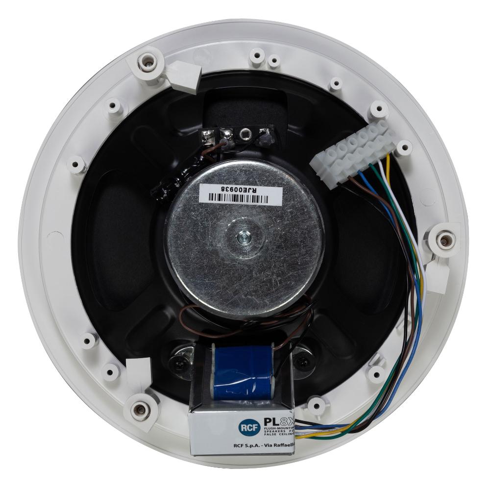 RCF indbygningshøjttaler PL8X 8" coax 100V, hvid, 20W, IP44