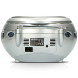 Bærbar stereo FM-radio med cd-afspiller Sort/sølv