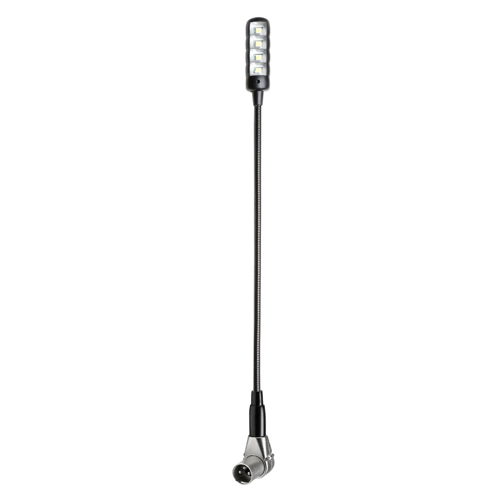 Adam Hall Stands SLED 1 ULTRA XLR 3 A - Angled 3-pin XLR gooseneck lamp with 4 COB LEDs