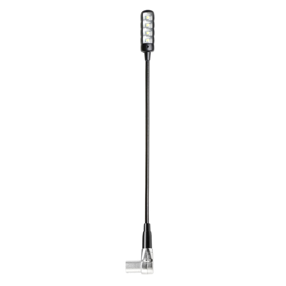 Adam Hall Stands SLED 1 ULTRA XLR 4 A - Angled 4-pin XLR gooseneck lamp with 4 COB LEDs