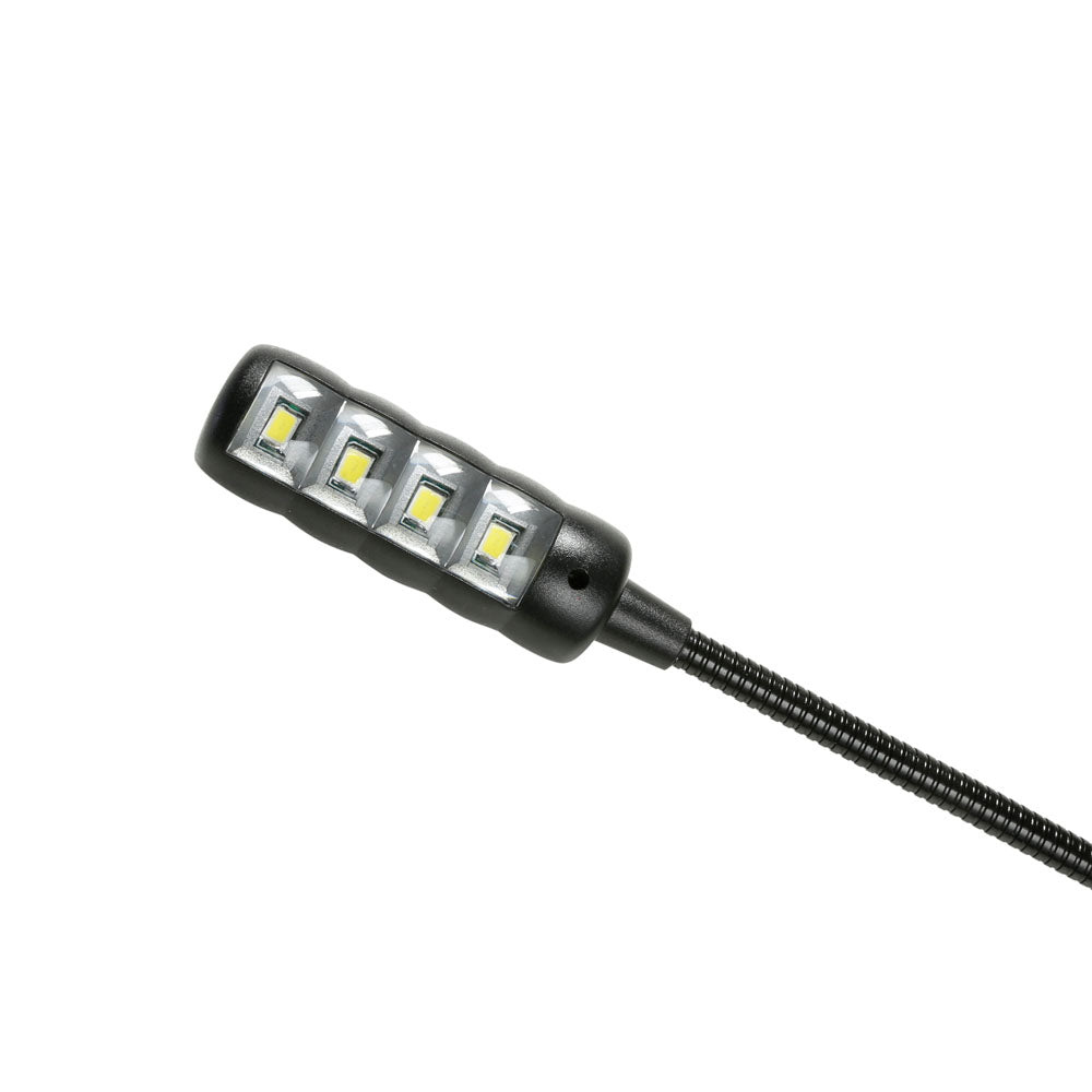 Adam Hall Stands SLED 1 ULTRA XLR 4 A - Angled 4-pin XLR gooseneck lamp with 4 COB LEDs