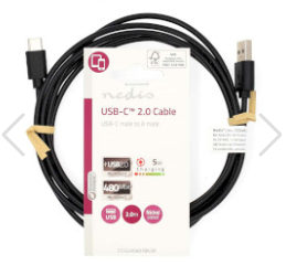 USB-C to USB-A Cable (2 meters)