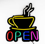Neon sign "Coffee Open" 