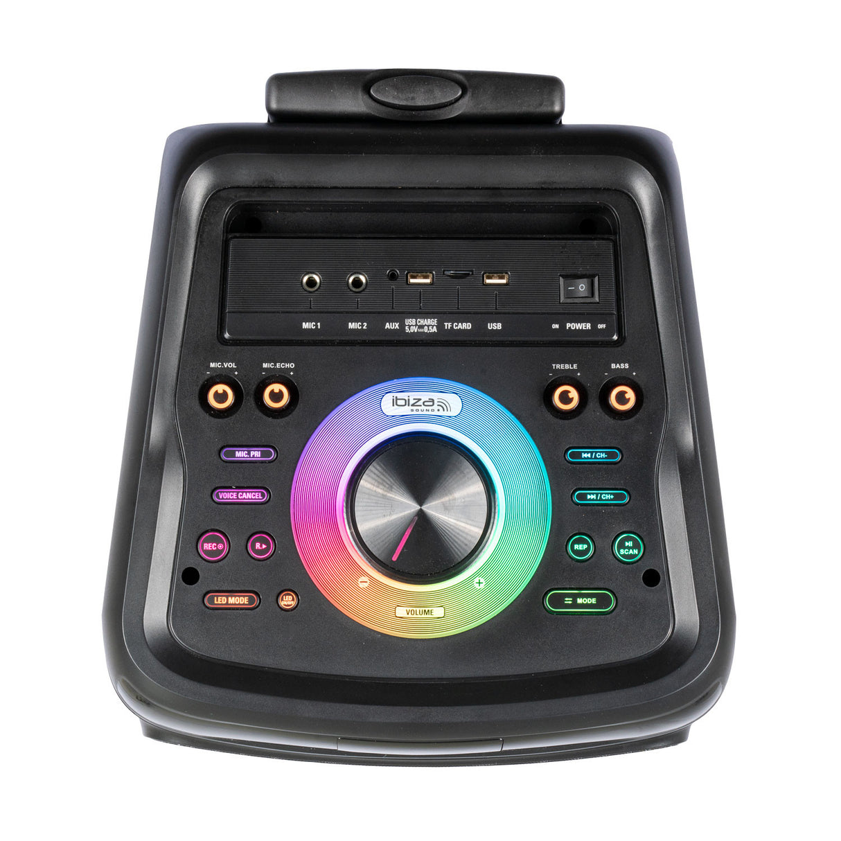 IBIZA Party Speaker with Lights and Karaoke Function