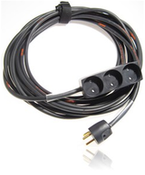 Power socket with 3 DK sockets and DK male connection