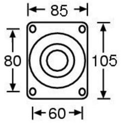Swivel castor without brake 100mm