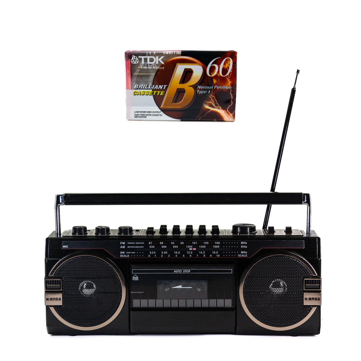 Studio 57 - Cassette Player with FM & Bluetooth, Black (Copy)