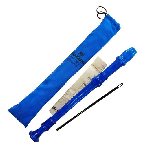 Suzuki SRE-80TB Soprano Recorders - Baroque/English fingering - Blue