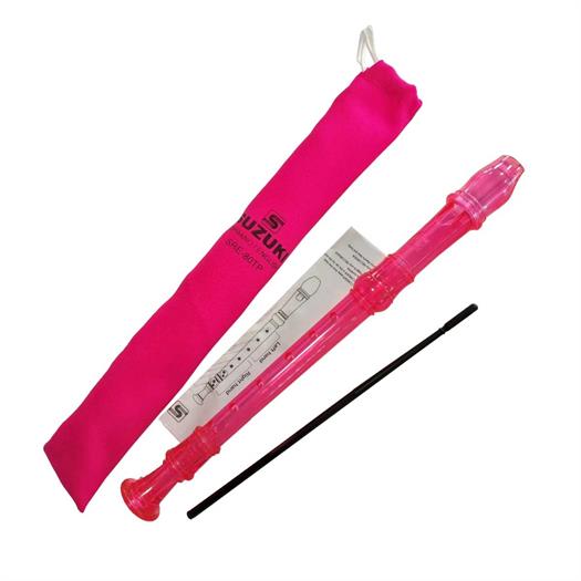 Suzuki SRE-80TP Soprano Recorders - Baroque/English fingering - Pink