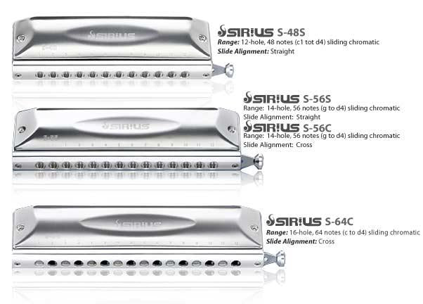 Suzuki S-48S Sirius 12-hole Chromatic Harmonicas (C)