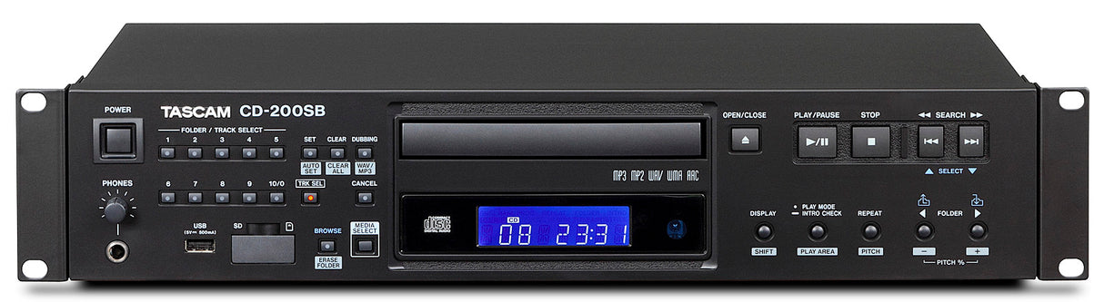 Tascam CD-200SB CD og harddisk afspiller
